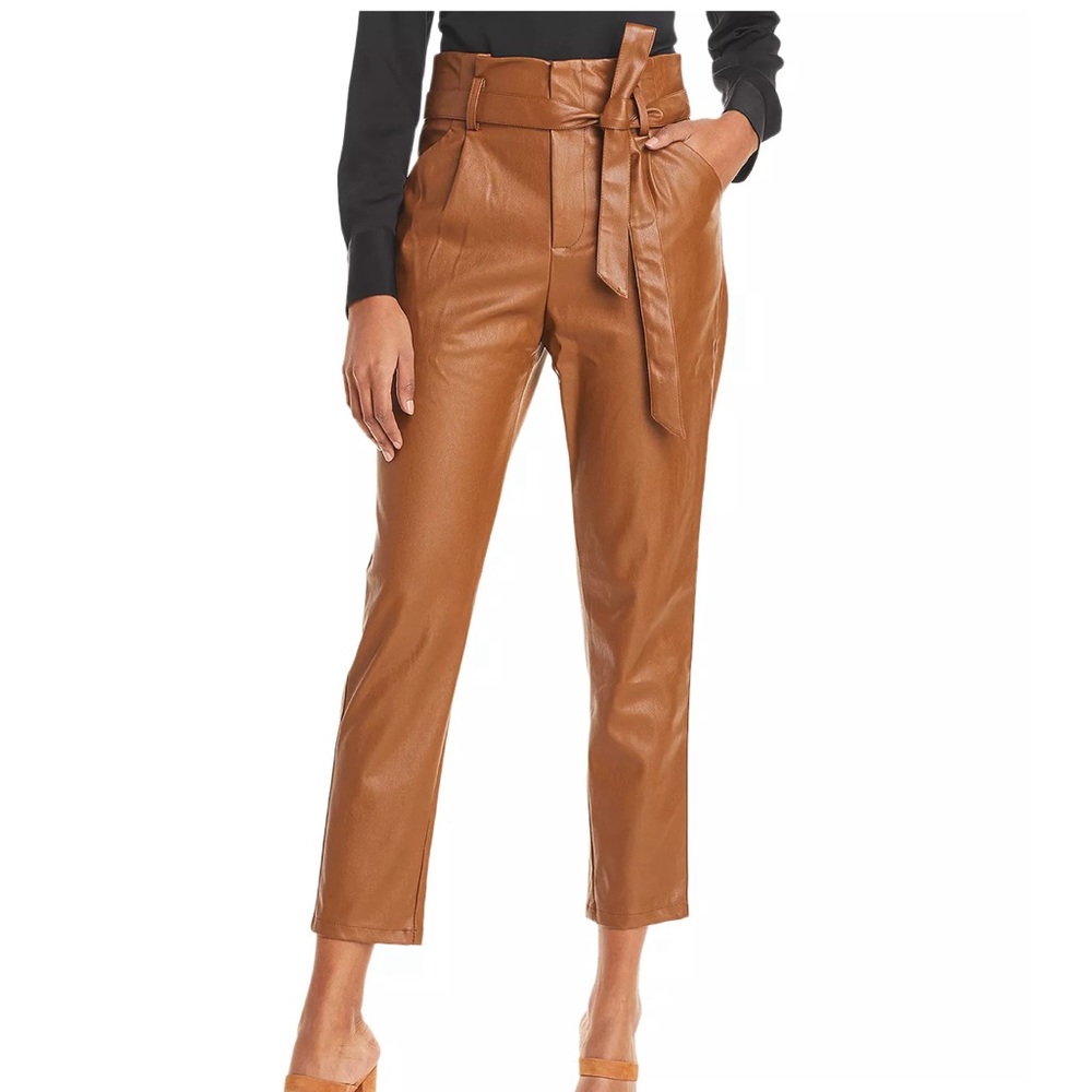 Lucy Paris
Faux Leather Paperbag-Waist Pants - 100% Exclusive